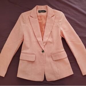 Flattering Pink Blazer, Fits Like XS
